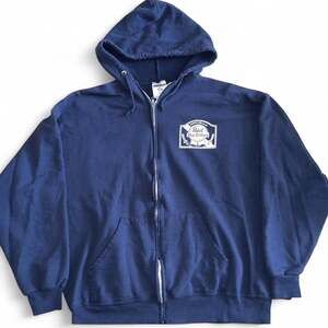 Vintage Jerzees Pabst Blue Ribbon Beer Zip-Up Hoodie Large